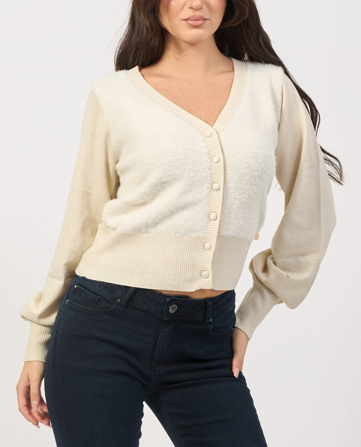 Cardigan donna Yes Zee con bottoni 