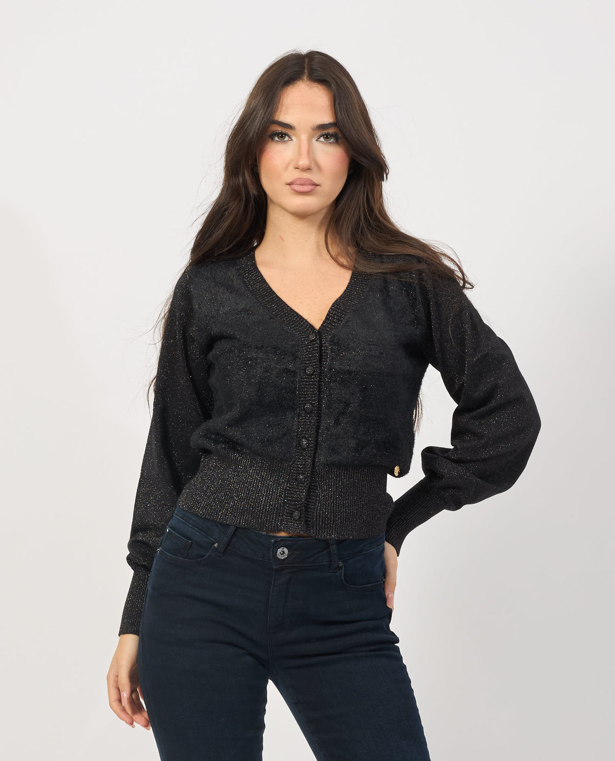 Cardigan donna Yes Zee con bottoni 