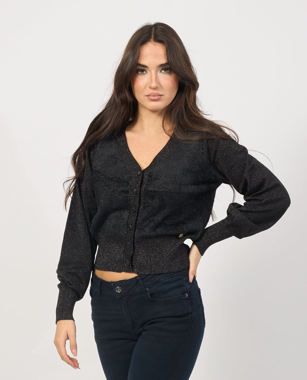Cardigan donna Yes Zee con bottoni 