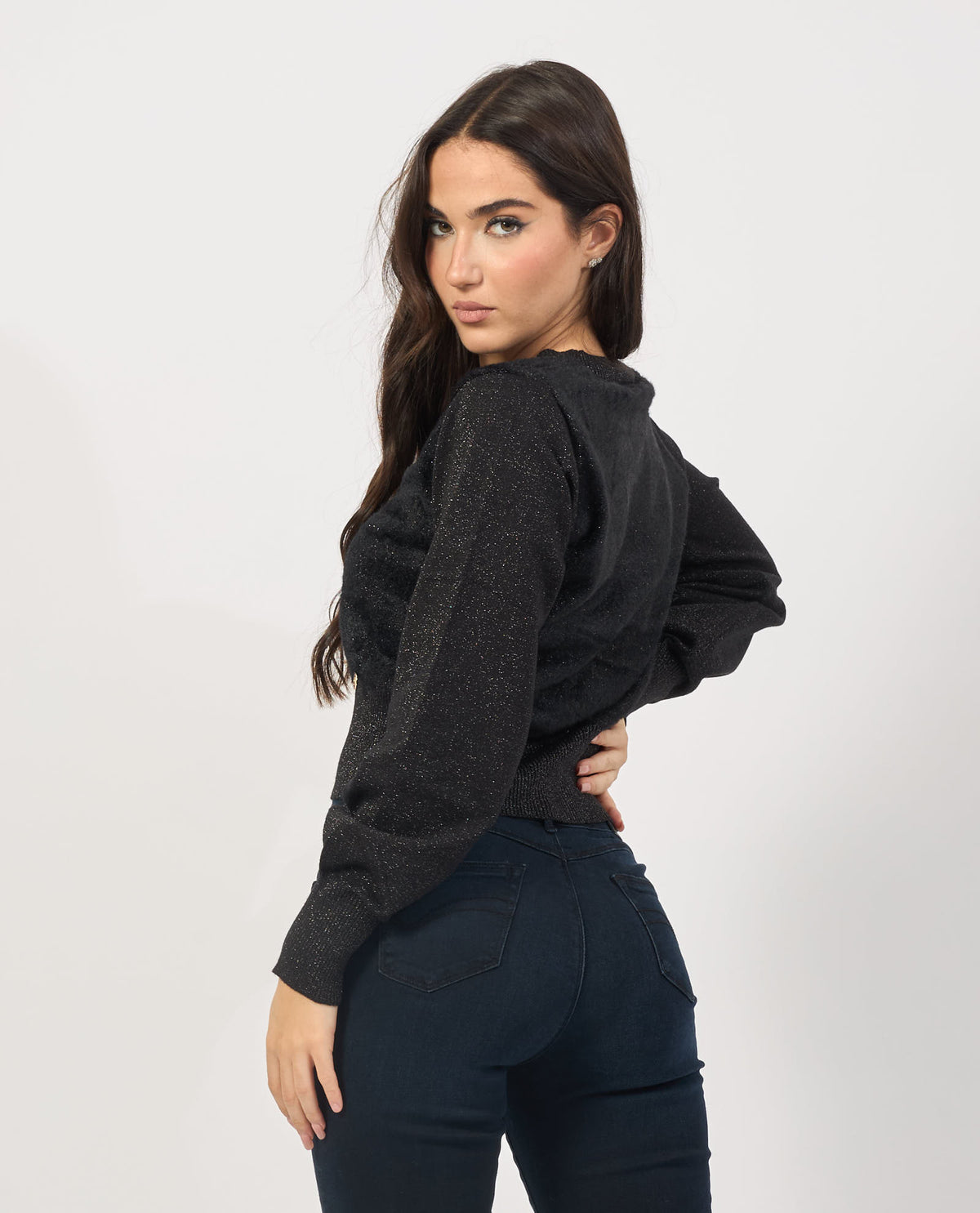 Cardigan donna Yes Zee con bottoni 