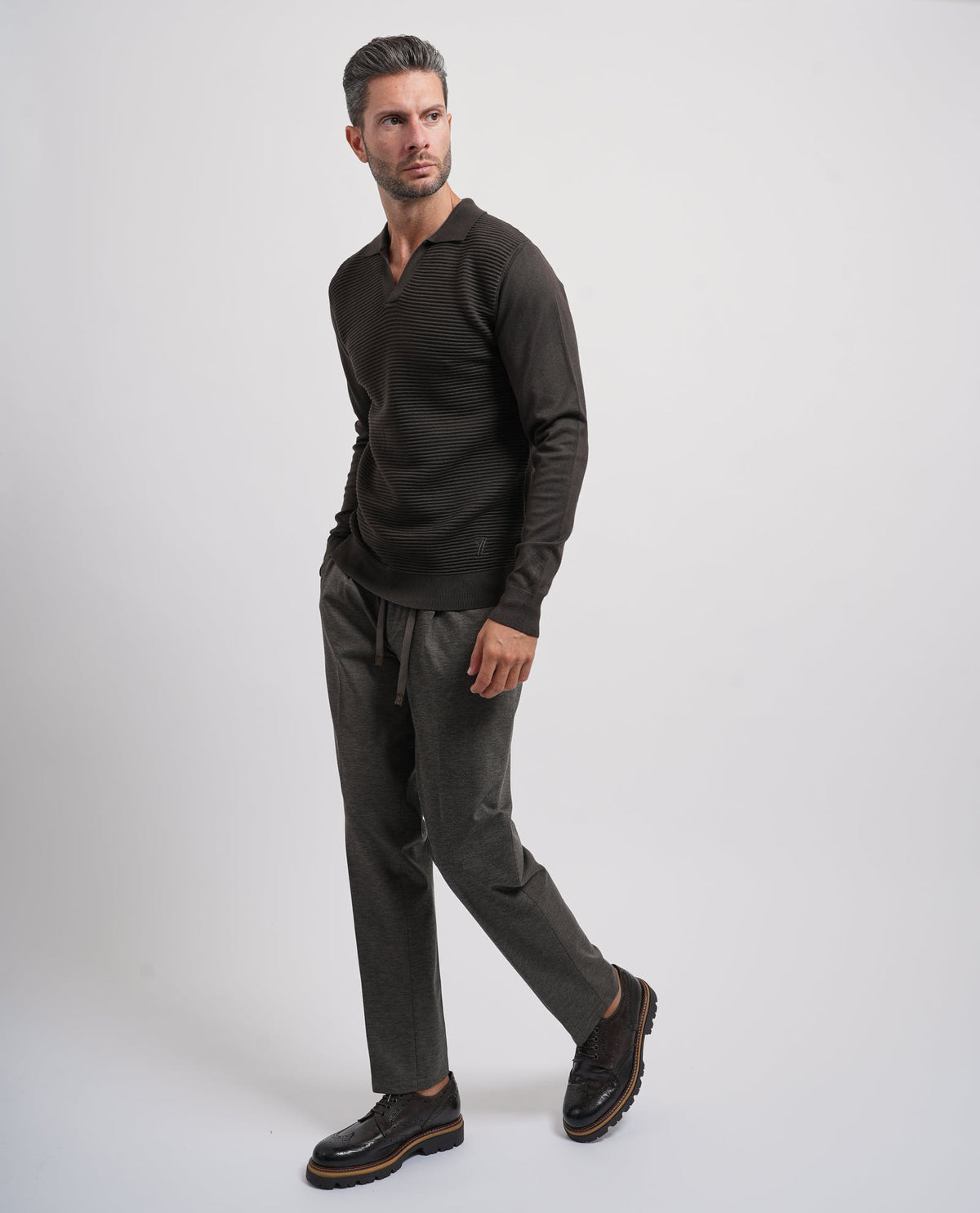 Maglia a manica lunga Yes Zee uomo in misto viscosa 