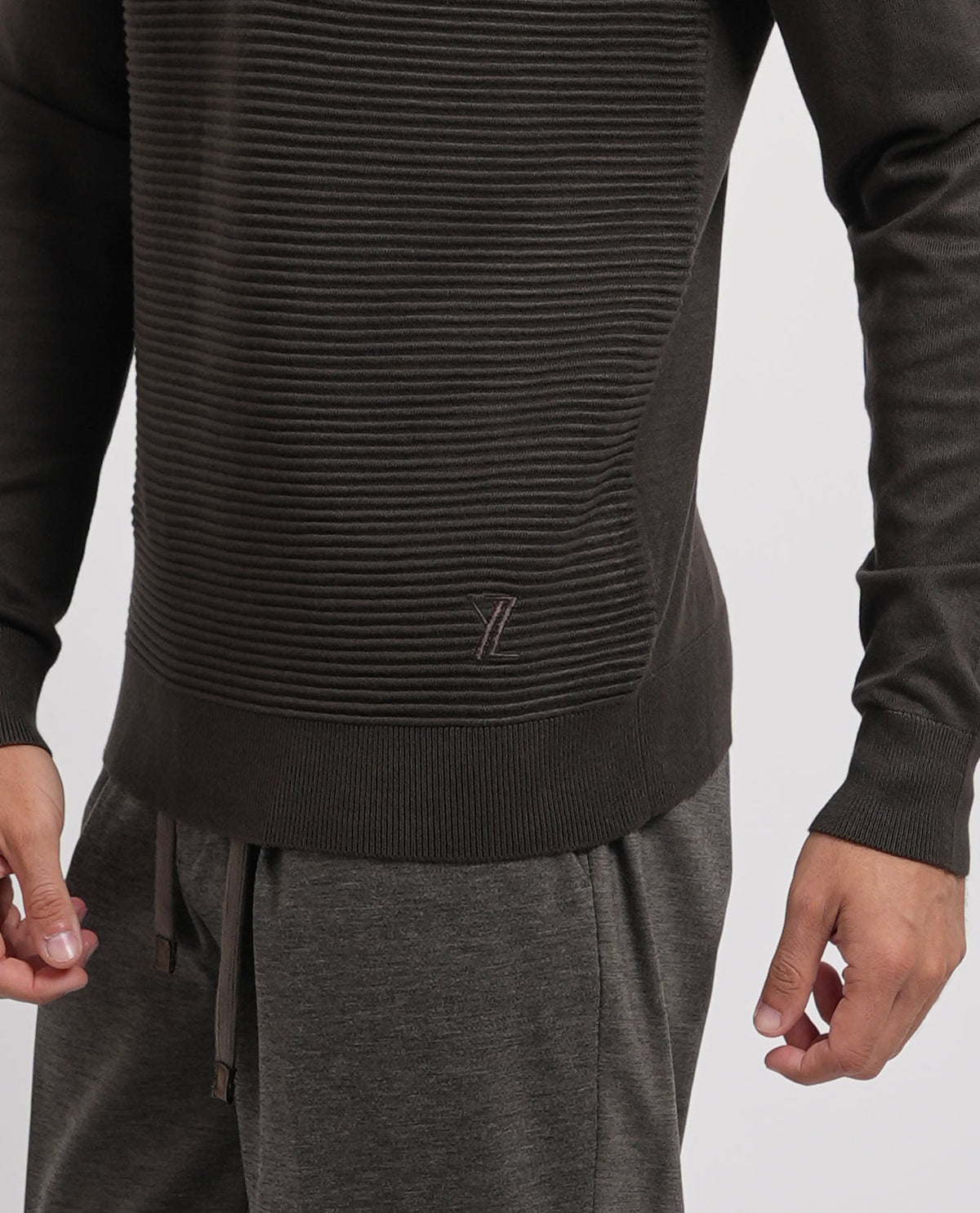 Maglia a manica lunga Yes Zee uomo in misto viscosa 