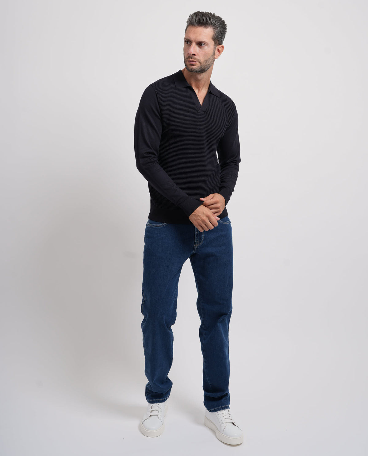 Maglia a manica lunga Yes Zee uomo in misto viscosa 
