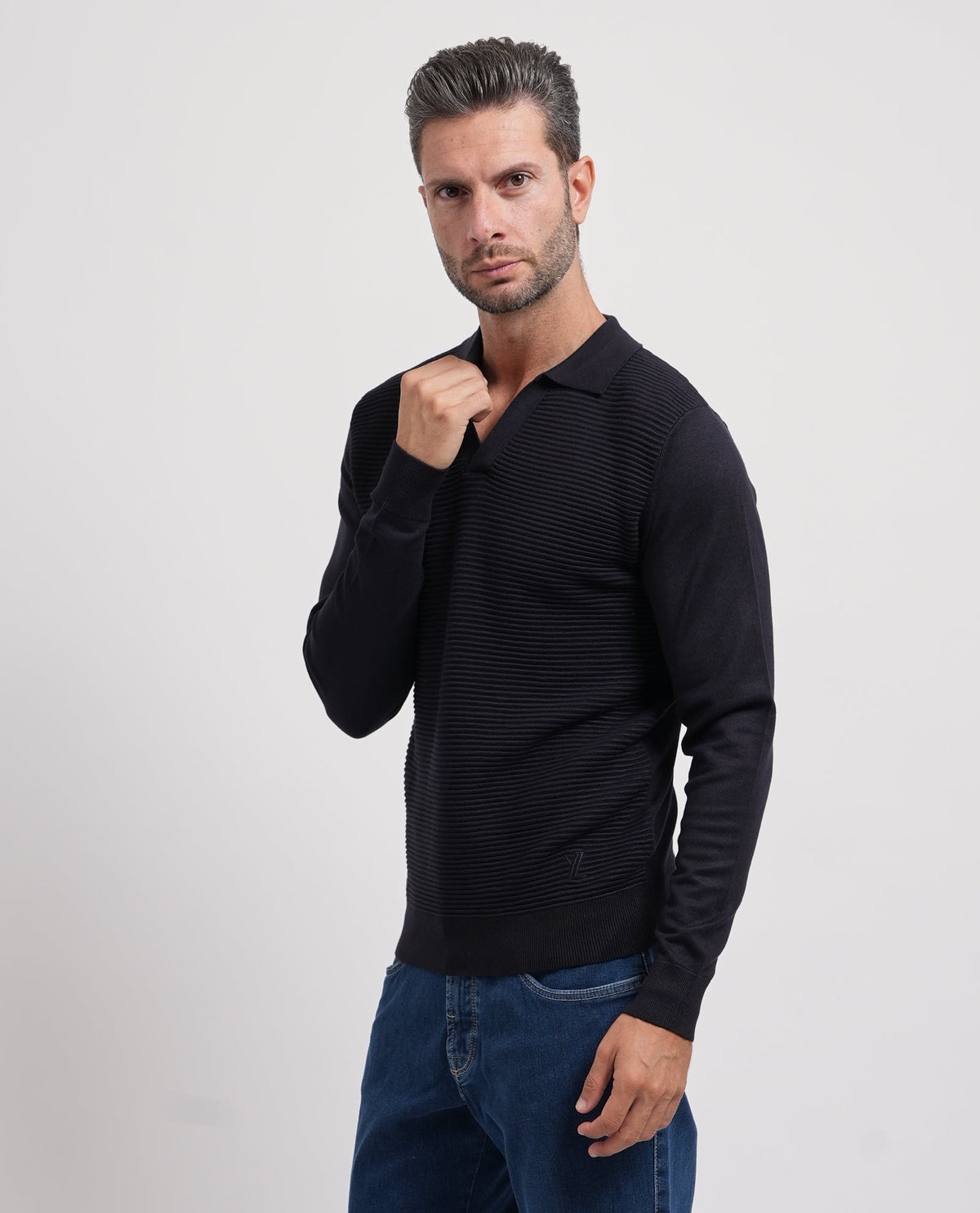 Maglia a manica lunga Yes Zee uomo in misto viscosa 