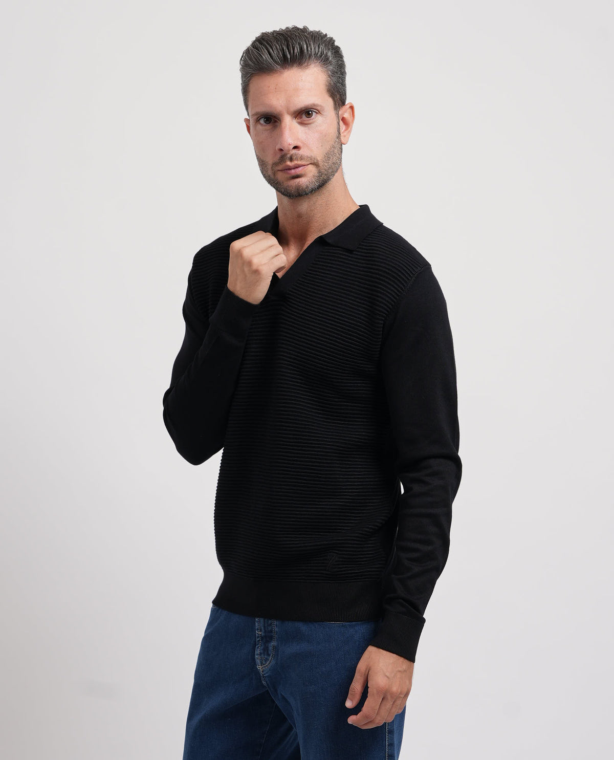 Maglia a manica lunga Yes Zee uomo in misto viscosa 