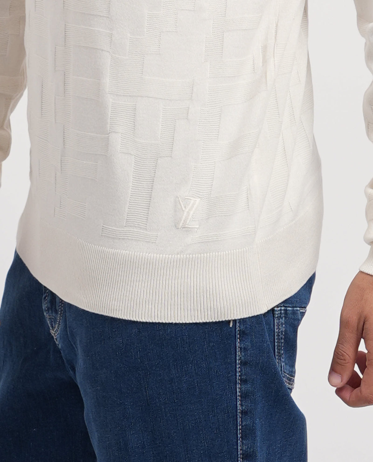 Maglione uomo Yes Zee con tramatura all-over 