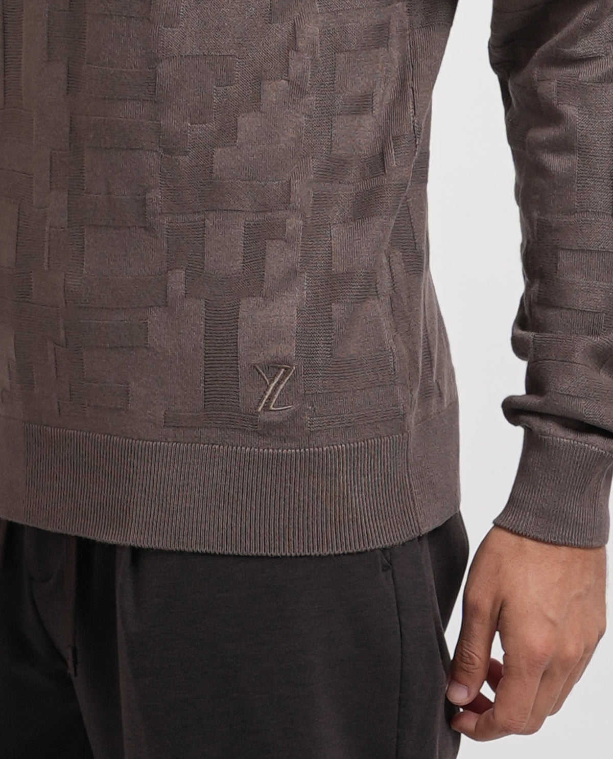 Maglione uomo Yes Zee con tramatura all-over 