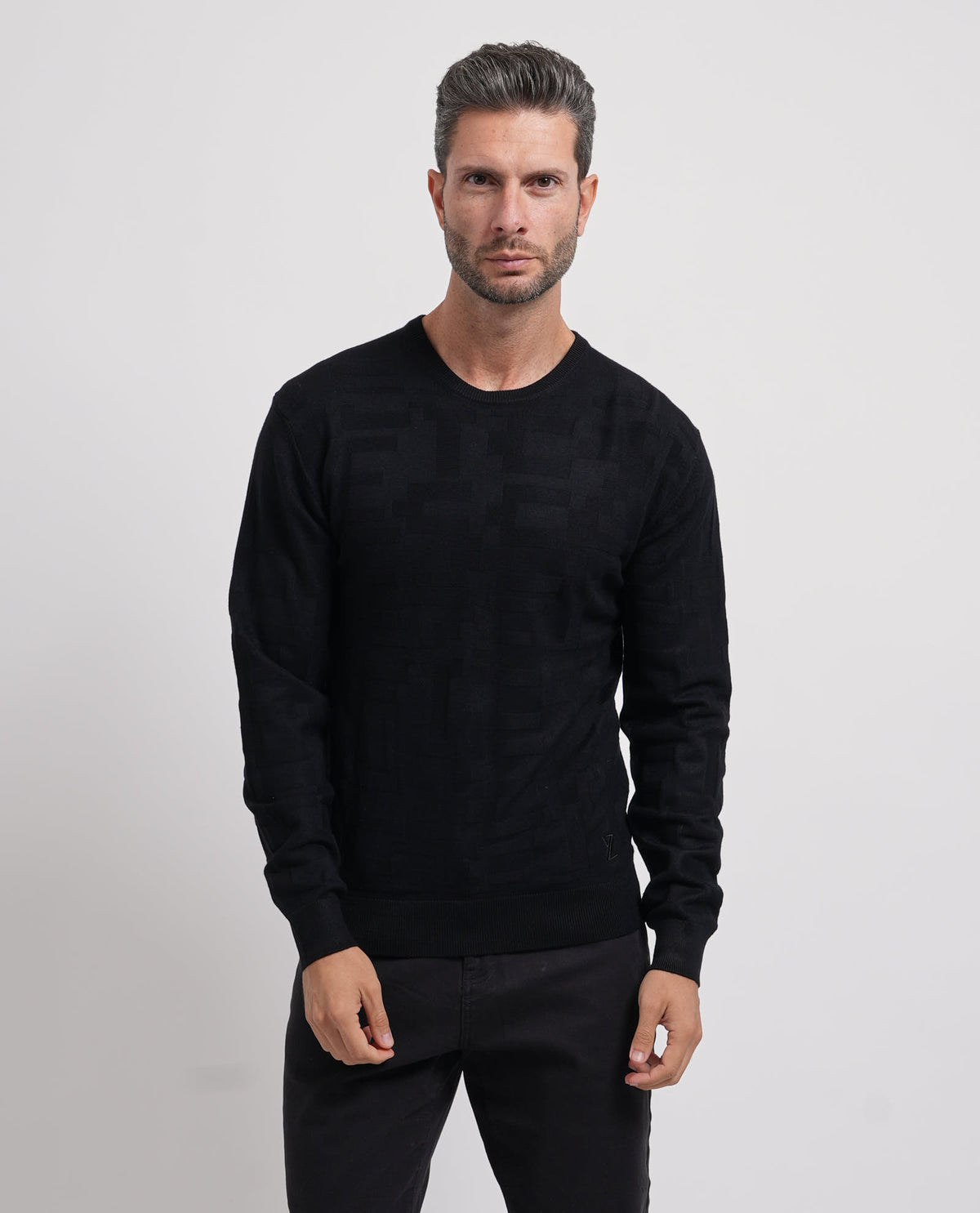 Maglione uomo Yes Zee con tramatura all-over 