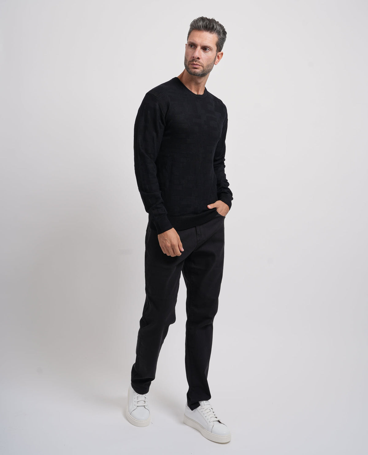 Maglione uomo Yes Zee con tramatura all-over 
