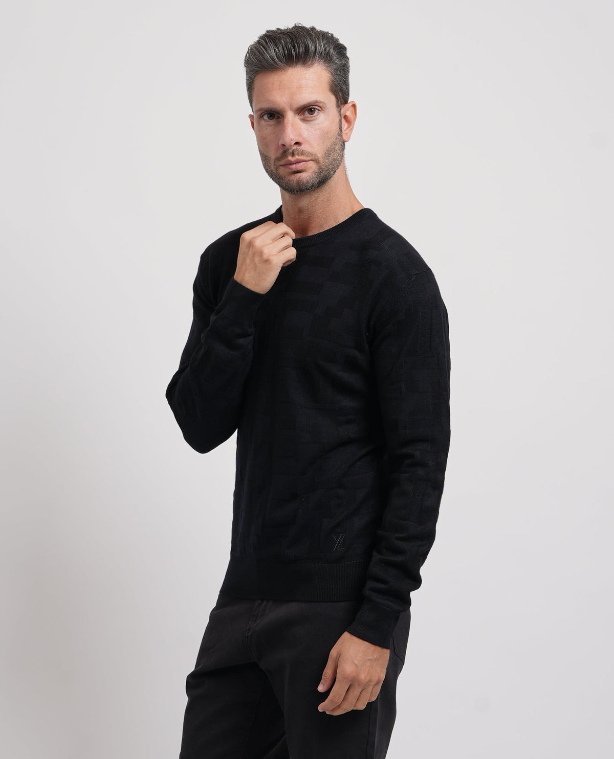 Maglione uomo Yes Zee con tramatura all-over 