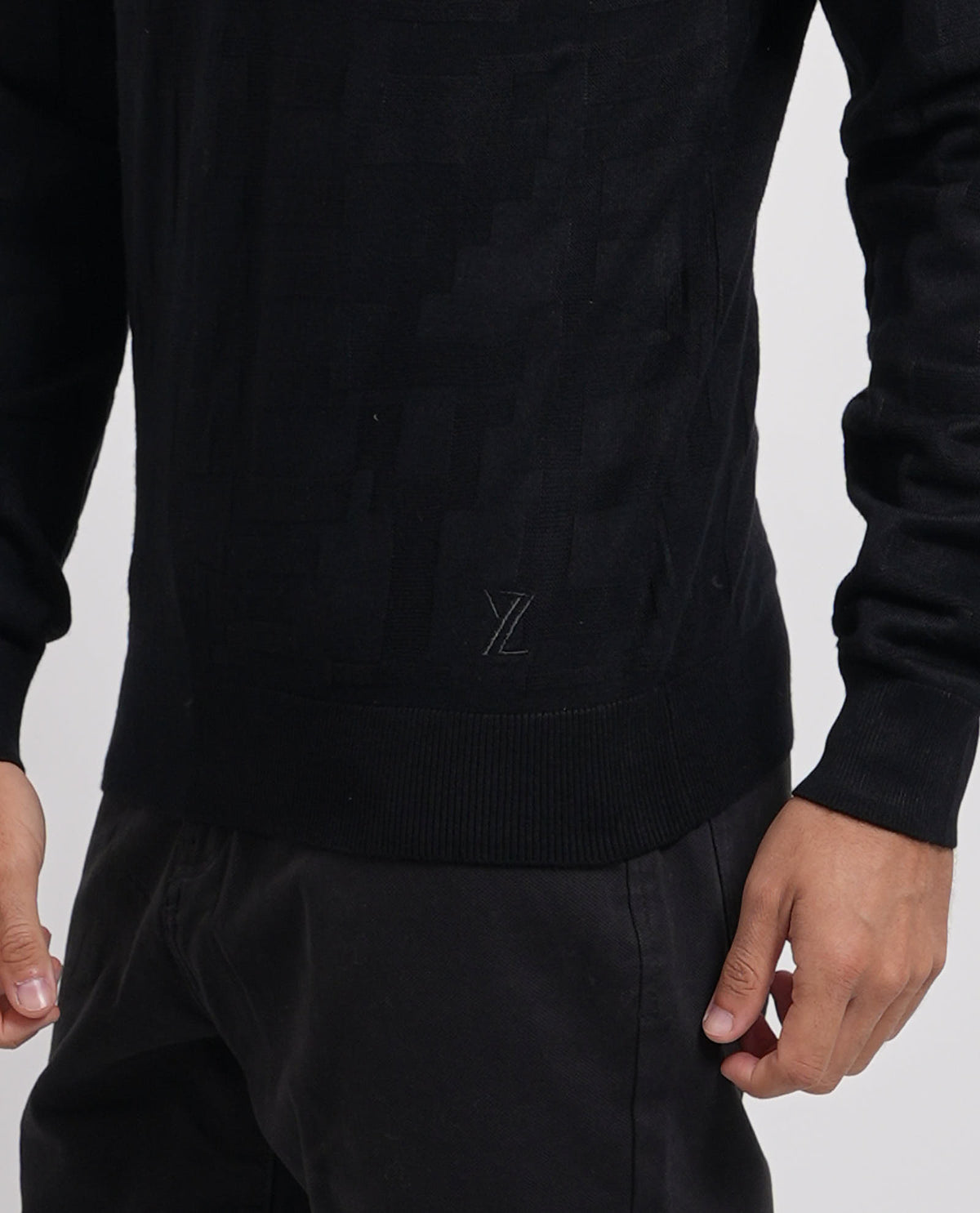 Maglione uomo Yes Zee con tramatura all-over 