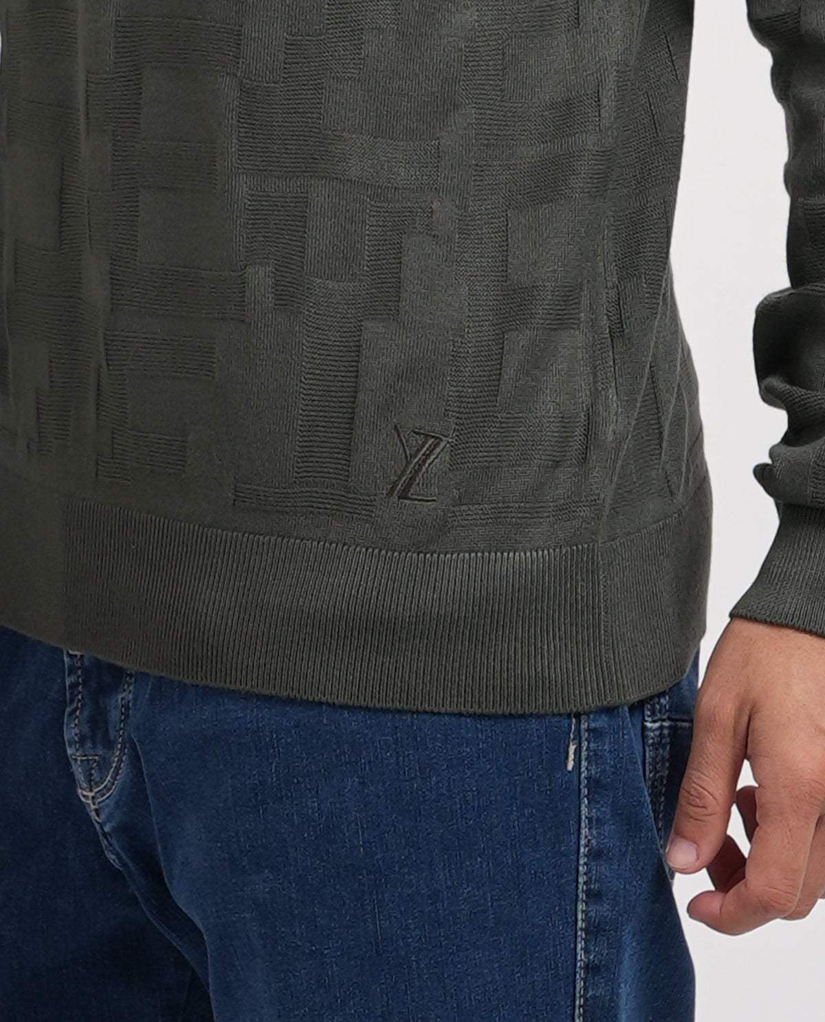 Maglione uomo Yes Zee con tramatura all-over 