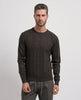 Yes Zee men's crew neck sweater with embroidered logo