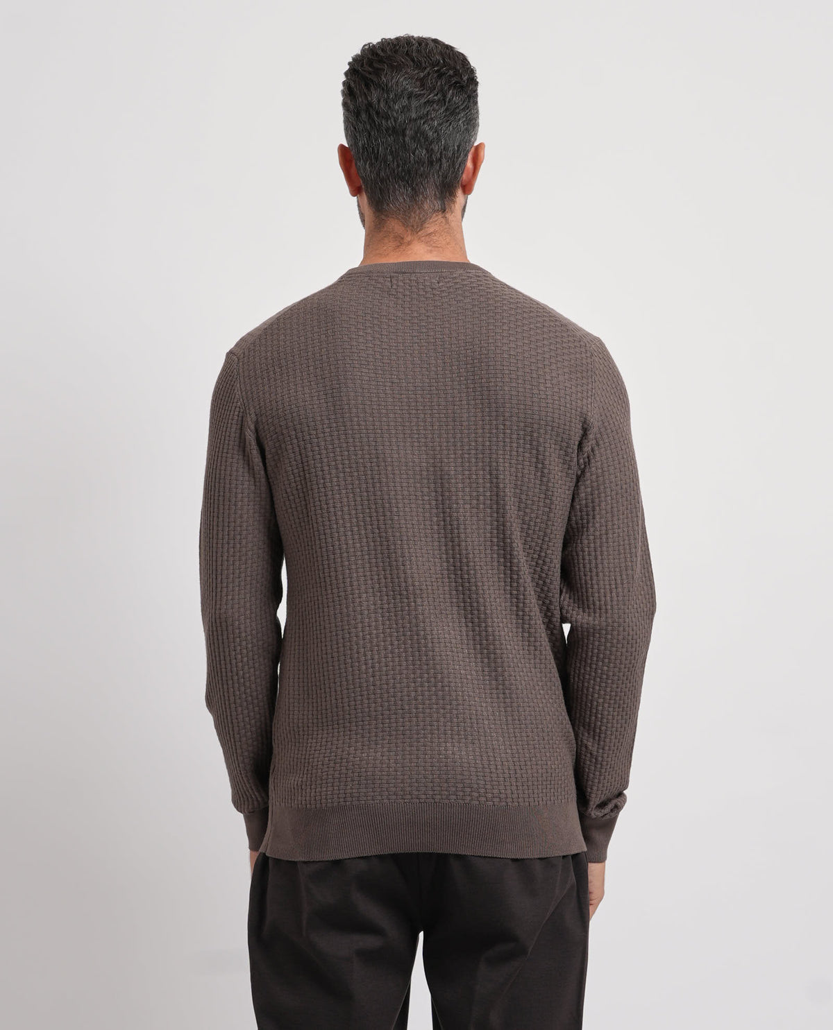 Maglione uomo Yes Zee con mini tramatura all-over 