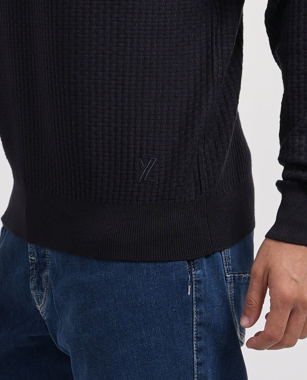 Maglione uomo Yes Zee con mini tramatura all-over 