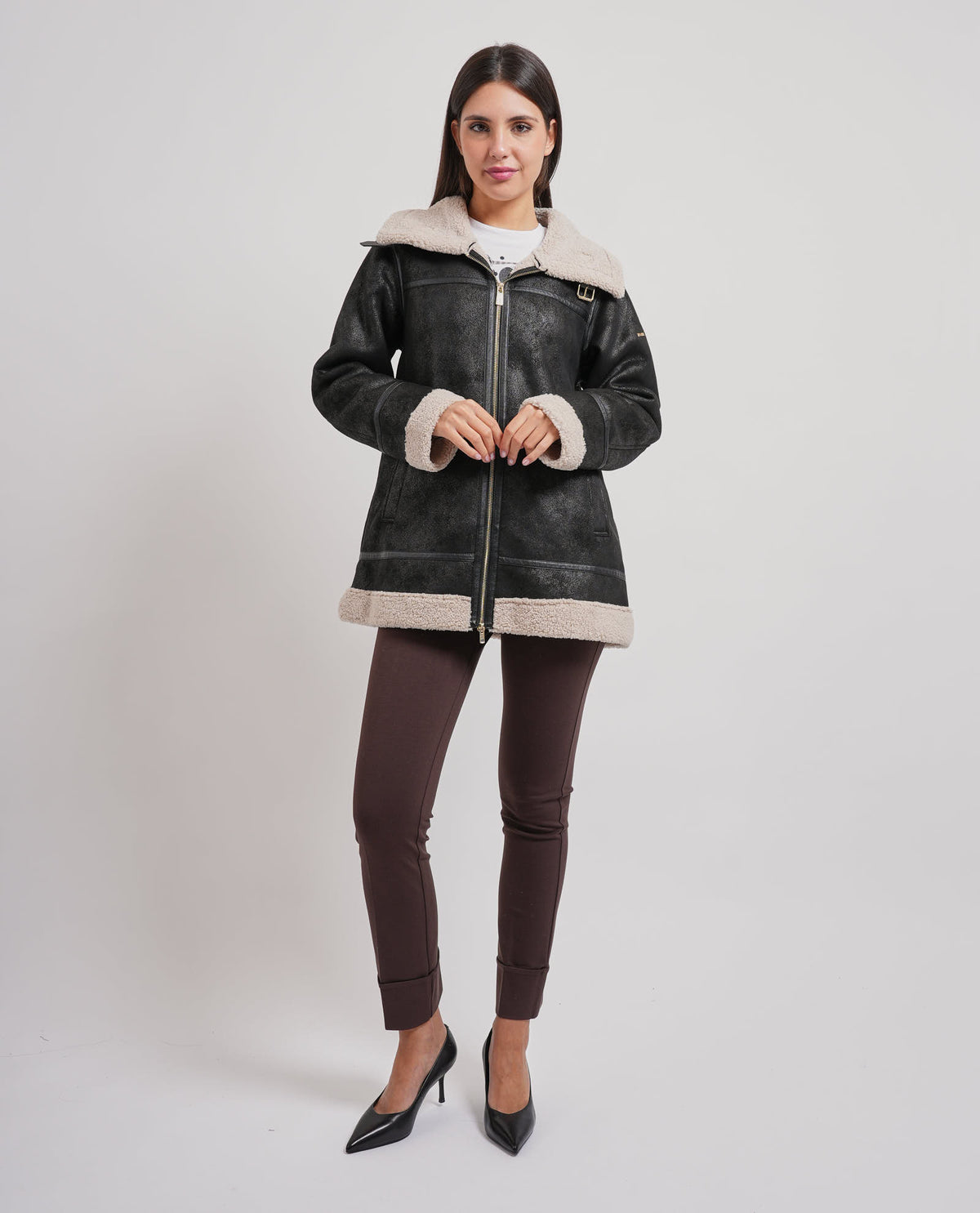 Cappotto donna Yes Zee in montone 