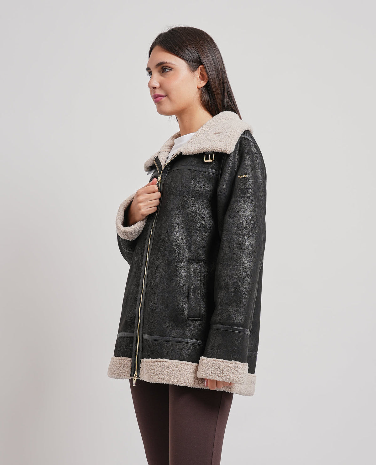 Cappotto donna Yes Zee in montone 