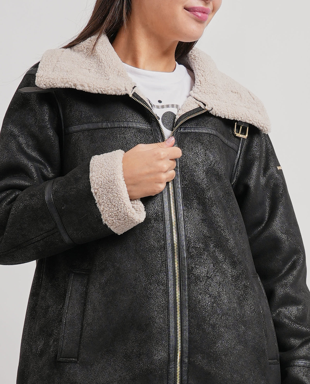 Cappotto donna Yes Zee in montone 
