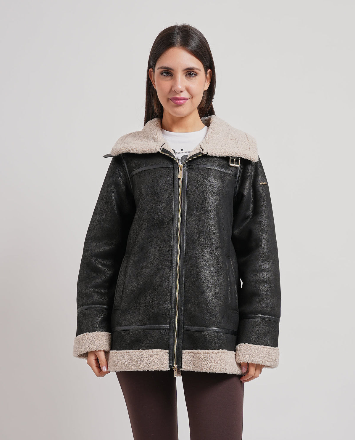 Cappotto donna Yes Zee in montone 