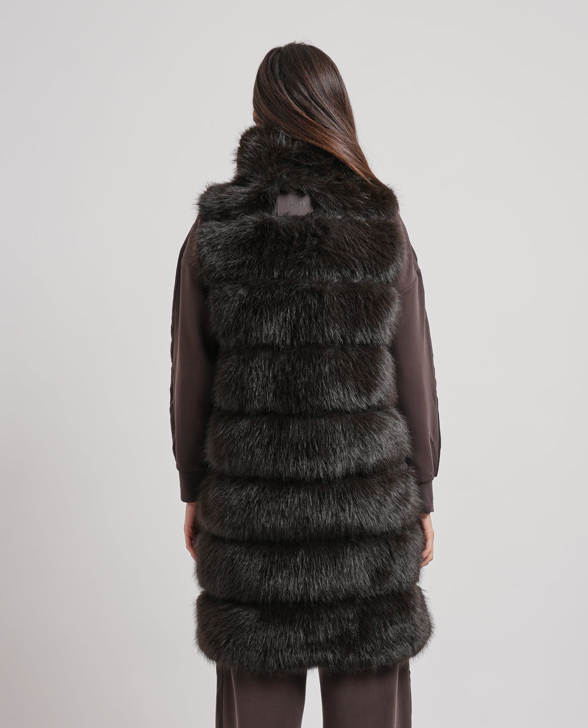 Cappotto a gilet donna Yes Zee smanicato 
