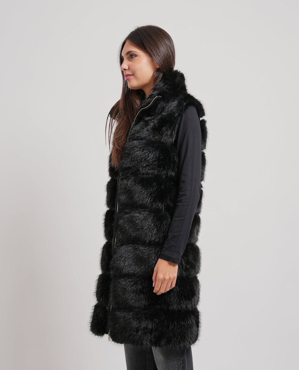 Cappotto a gilet donna Yes Zee smanicato 