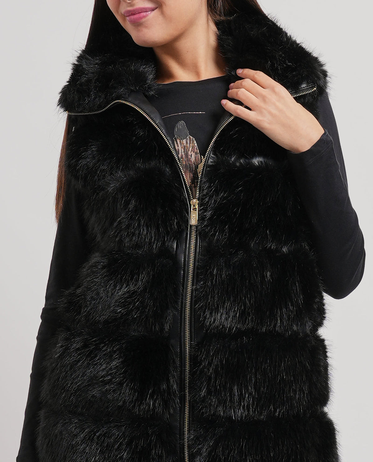Cappotto a gilet donna Yes Zee smanicato 