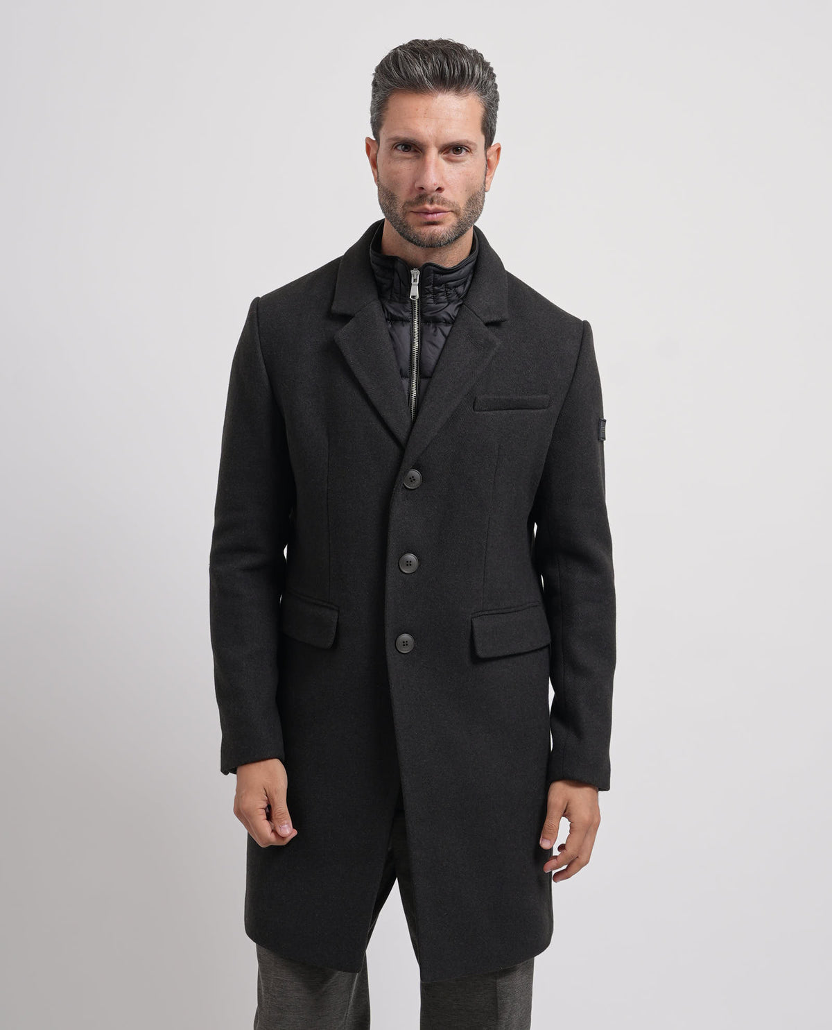 Cappotto uomo Yes Zee in misto lana 