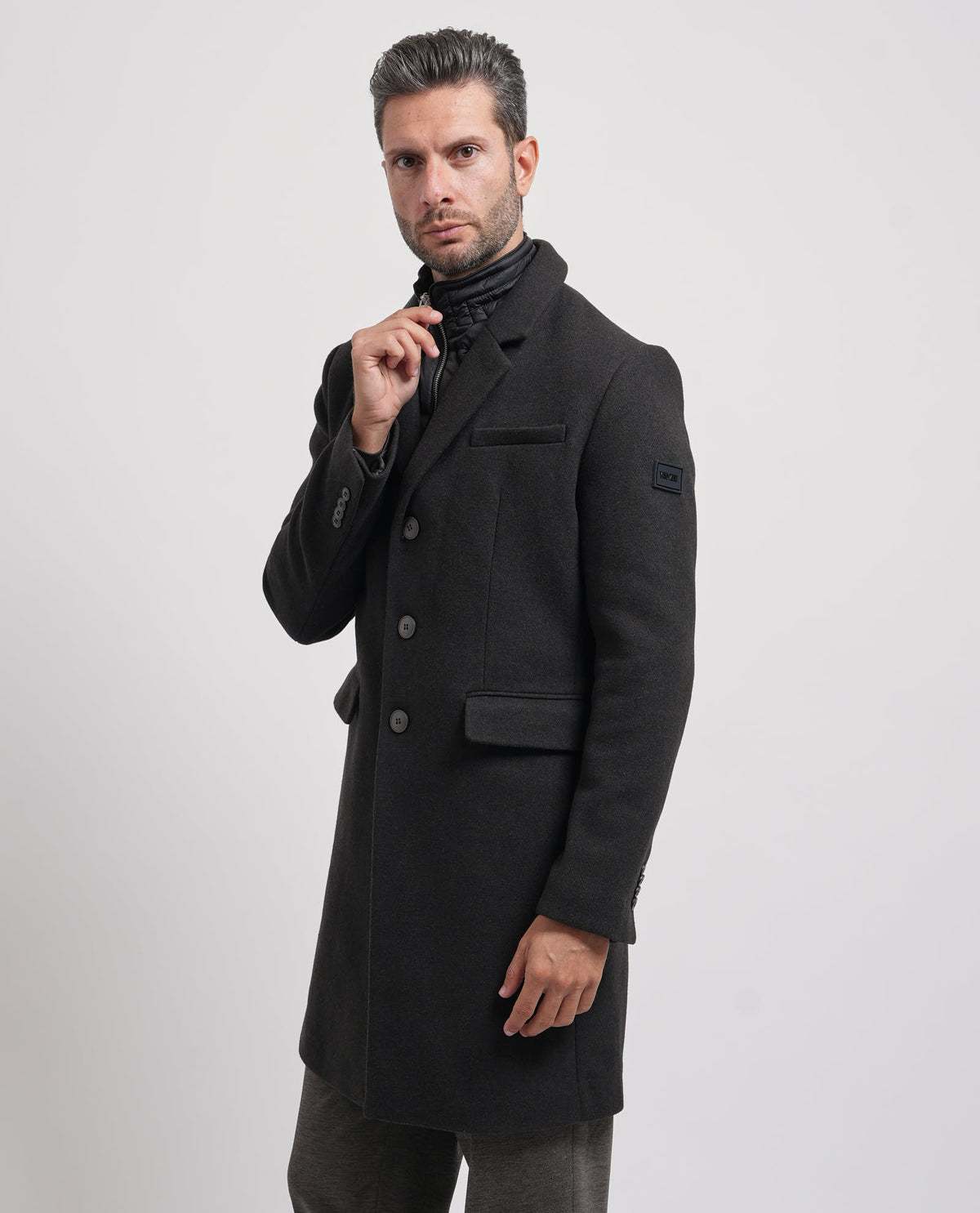 Cappotto uomo Yes Zee in misto lana 