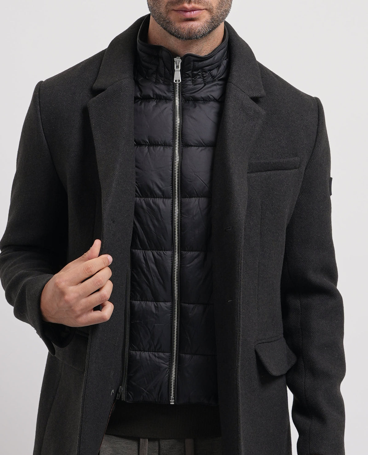 Cappotto uomo Yes Zee in misto lana 
