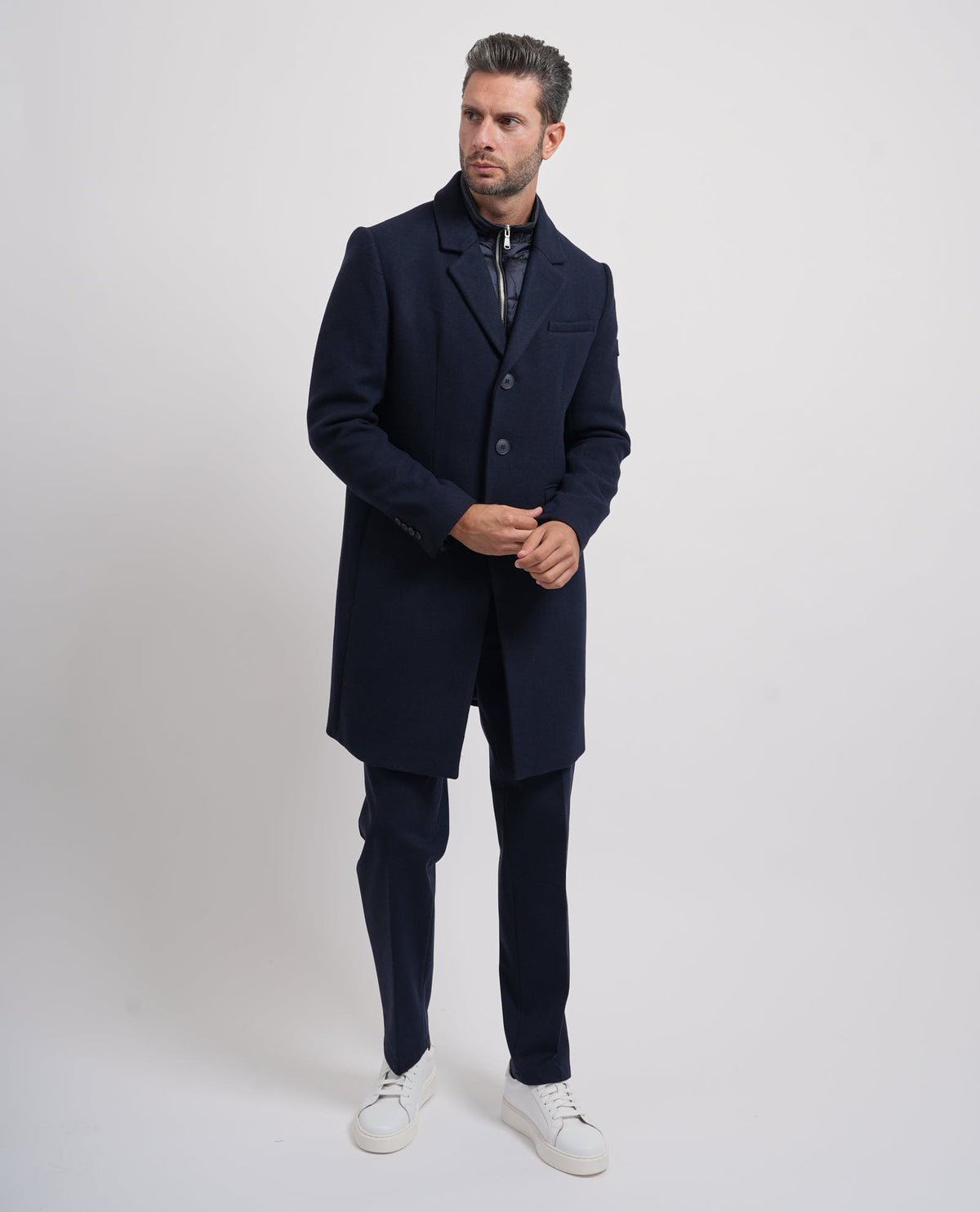 Cappotto uomo Yes Zee in misto lana 