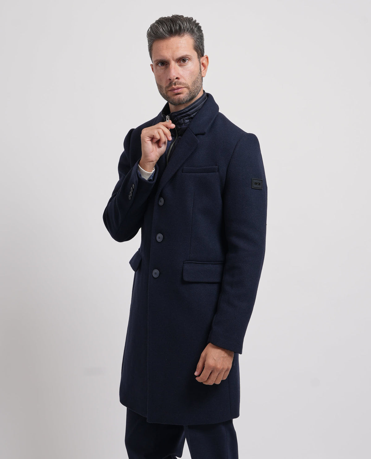 Cappotto uomo Yes Zee in misto lana 
