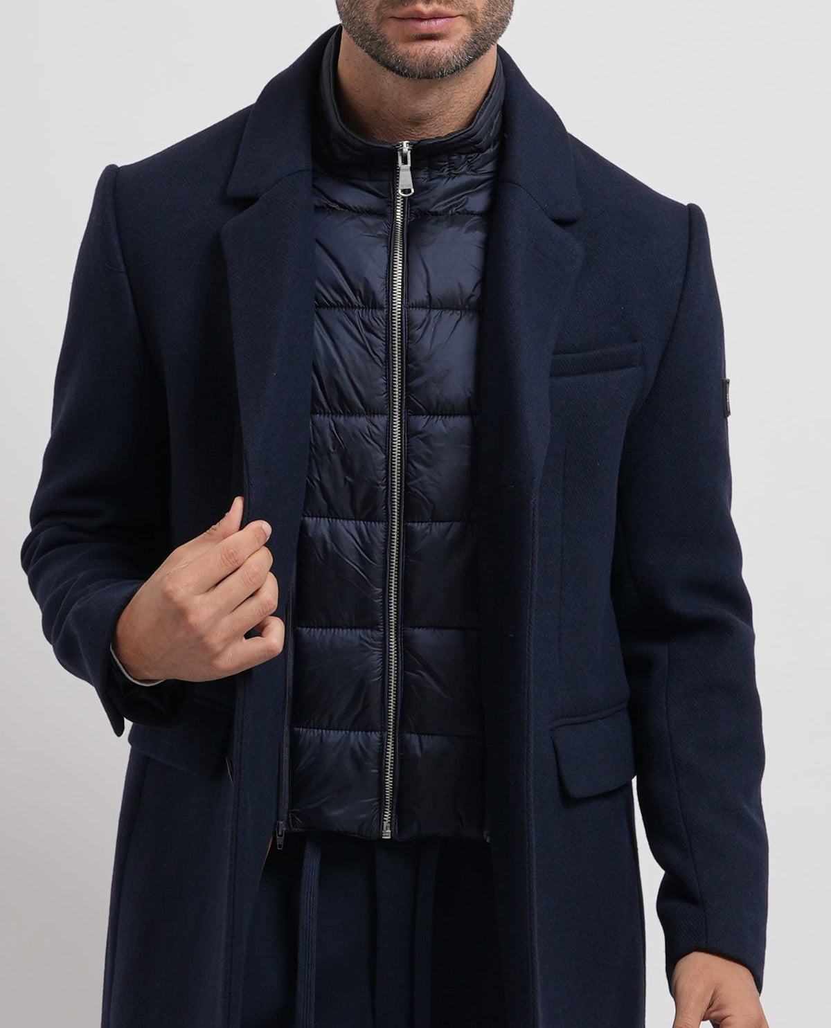 Cappotto uomo Yes Zee in misto lana 