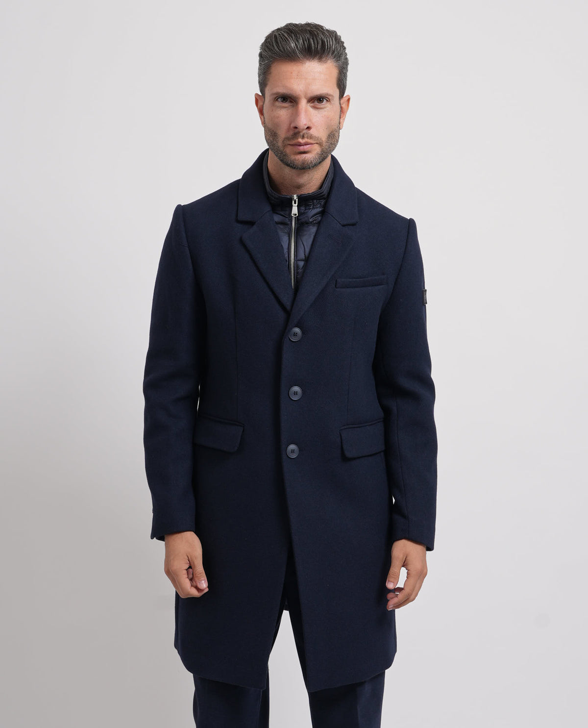 Cappotto uomo Yes Zee in misto lana 