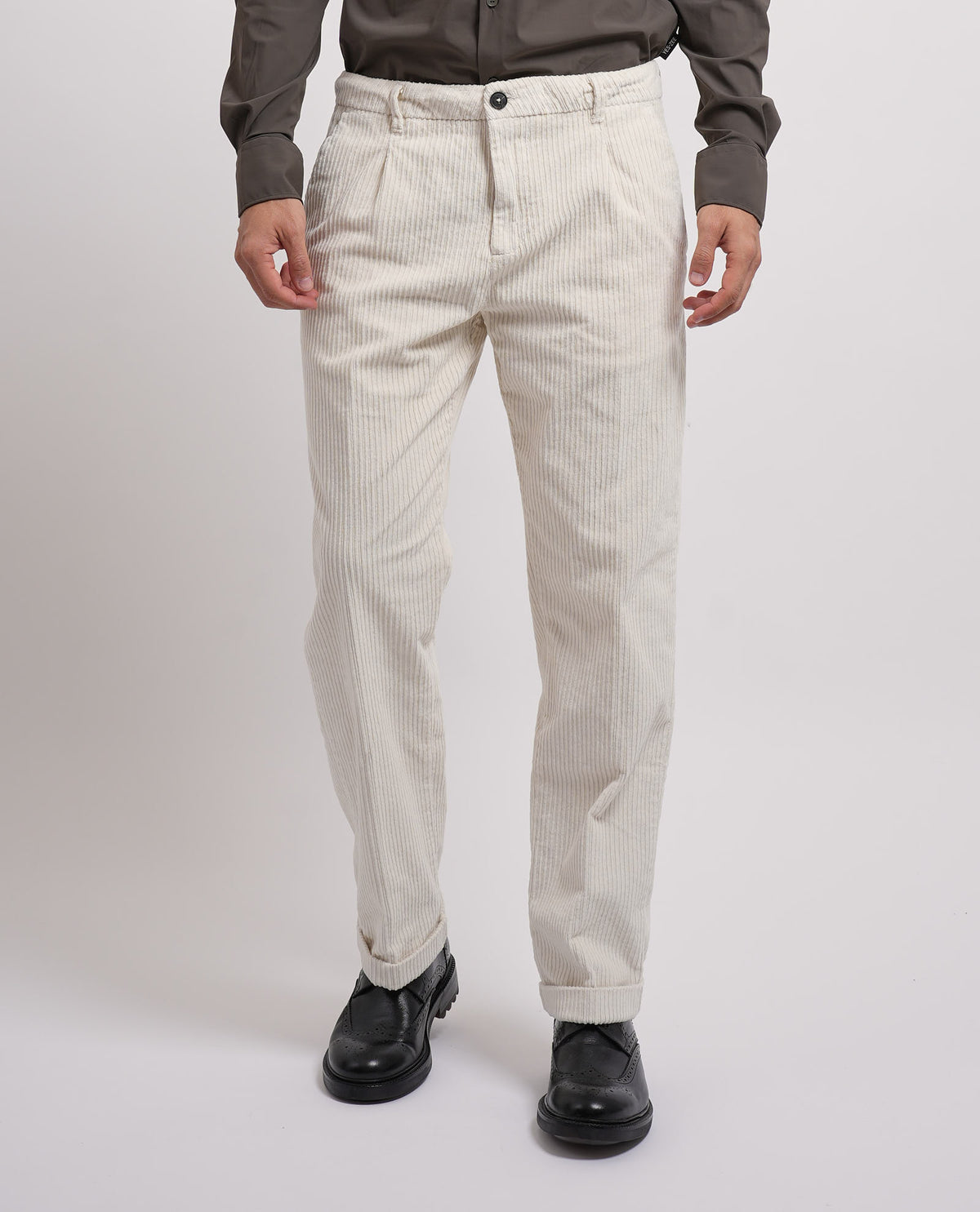 Pantaloni chinos in velluto Yes Zee uomo 