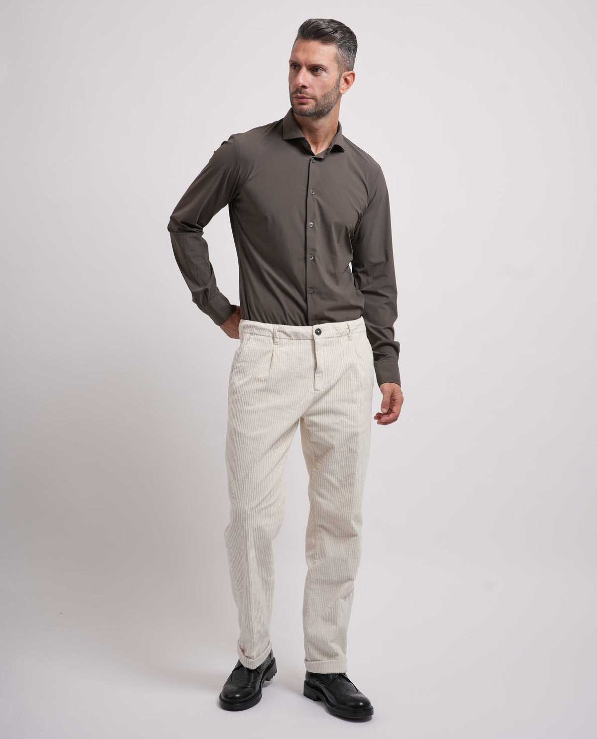 Pantaloni chinos in velluto Yes Zee uomo 