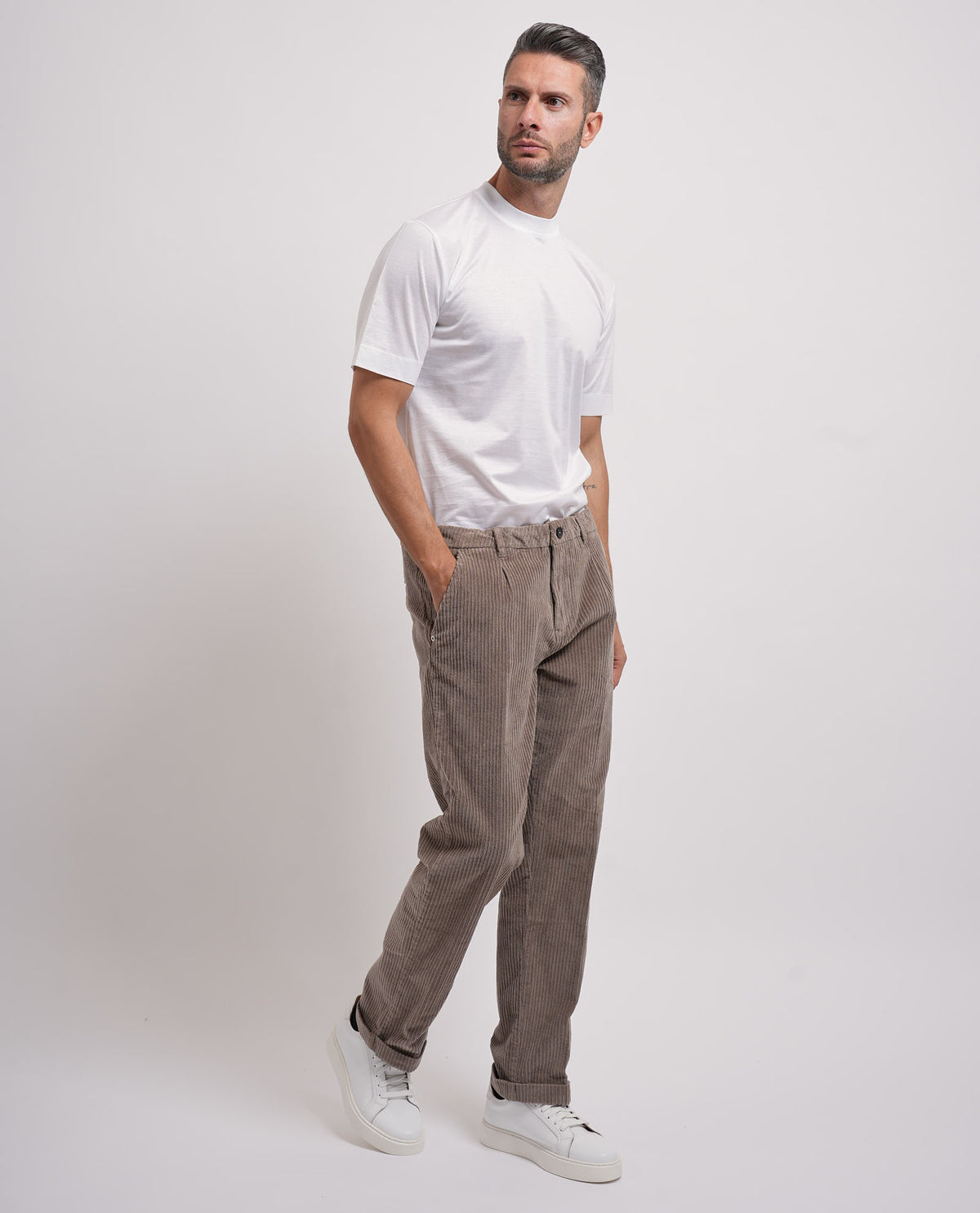 Pantaloni chinos in velluto Yes Zee uomo 