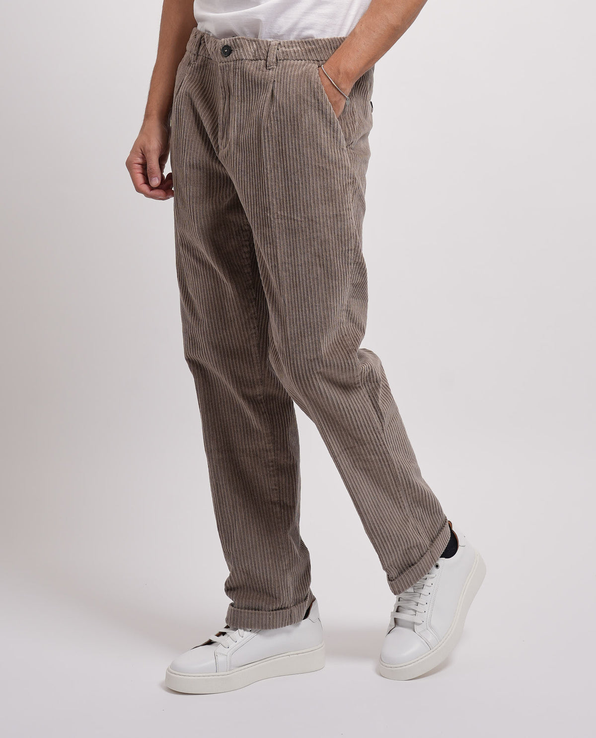 Pantaloni chinos in velluto Yes Zee uomo 