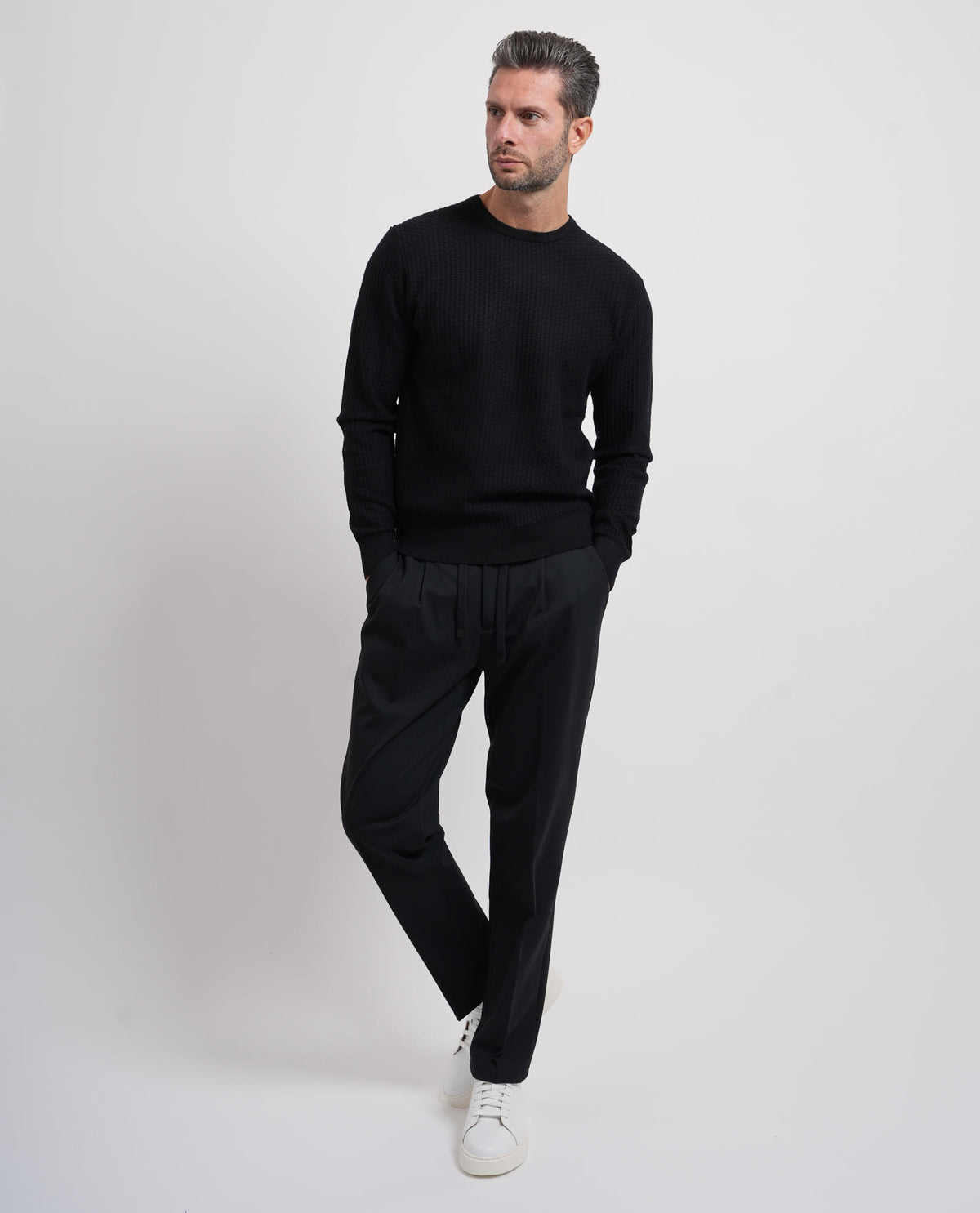 Pantaloni uomo Yes Zee con pinces e laccetto 