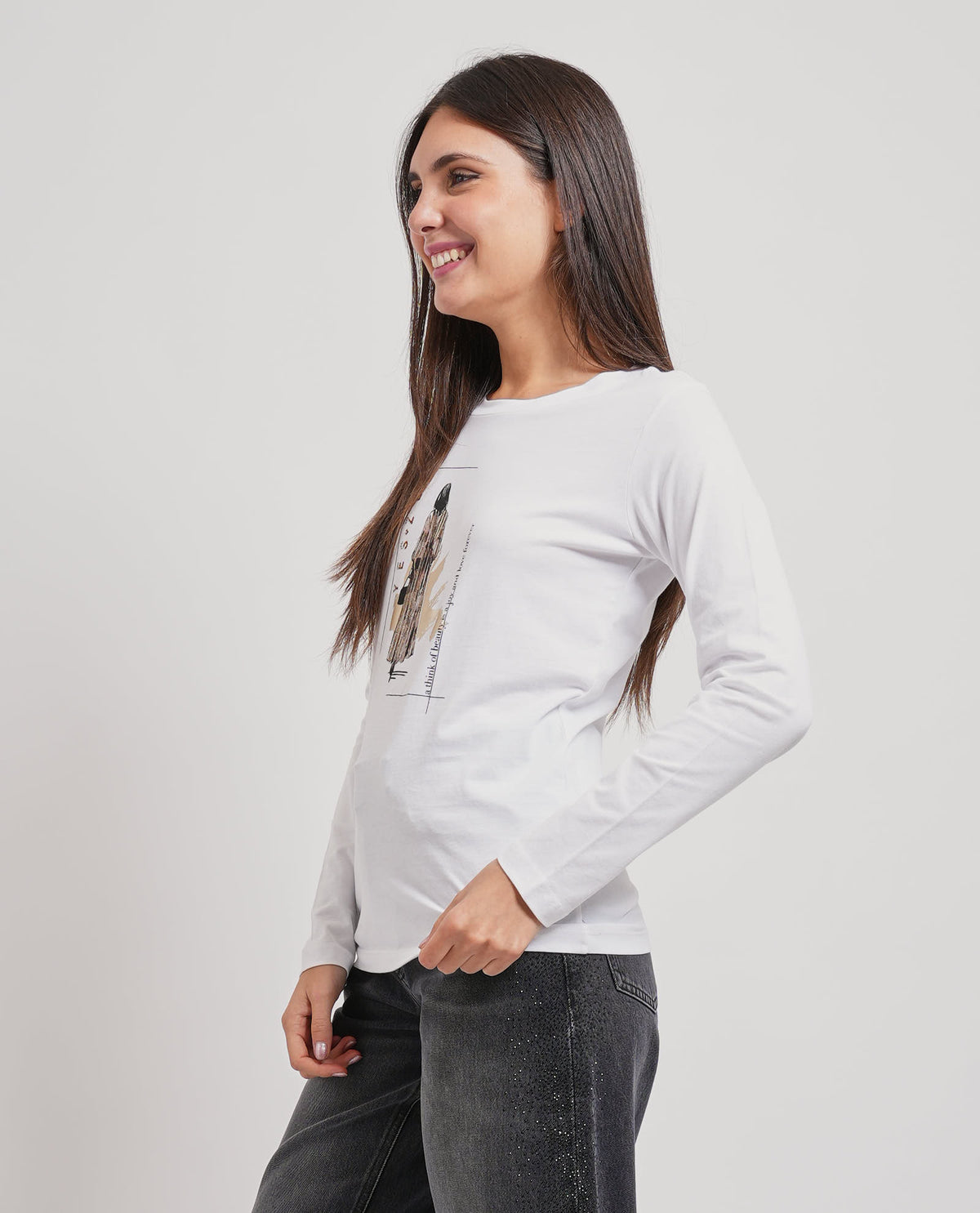 Maglietta donna Yes Zee a maniche lunghe 