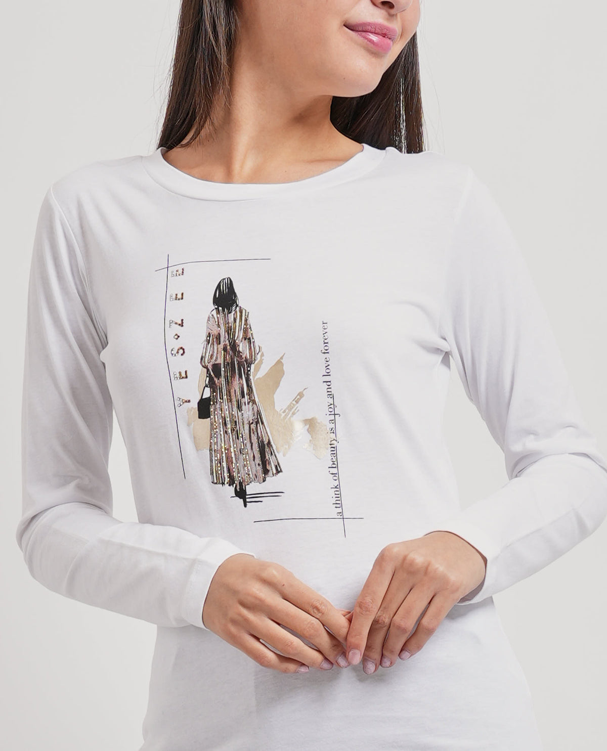 Maglietta donna Yes Zee a maniche lunghe 