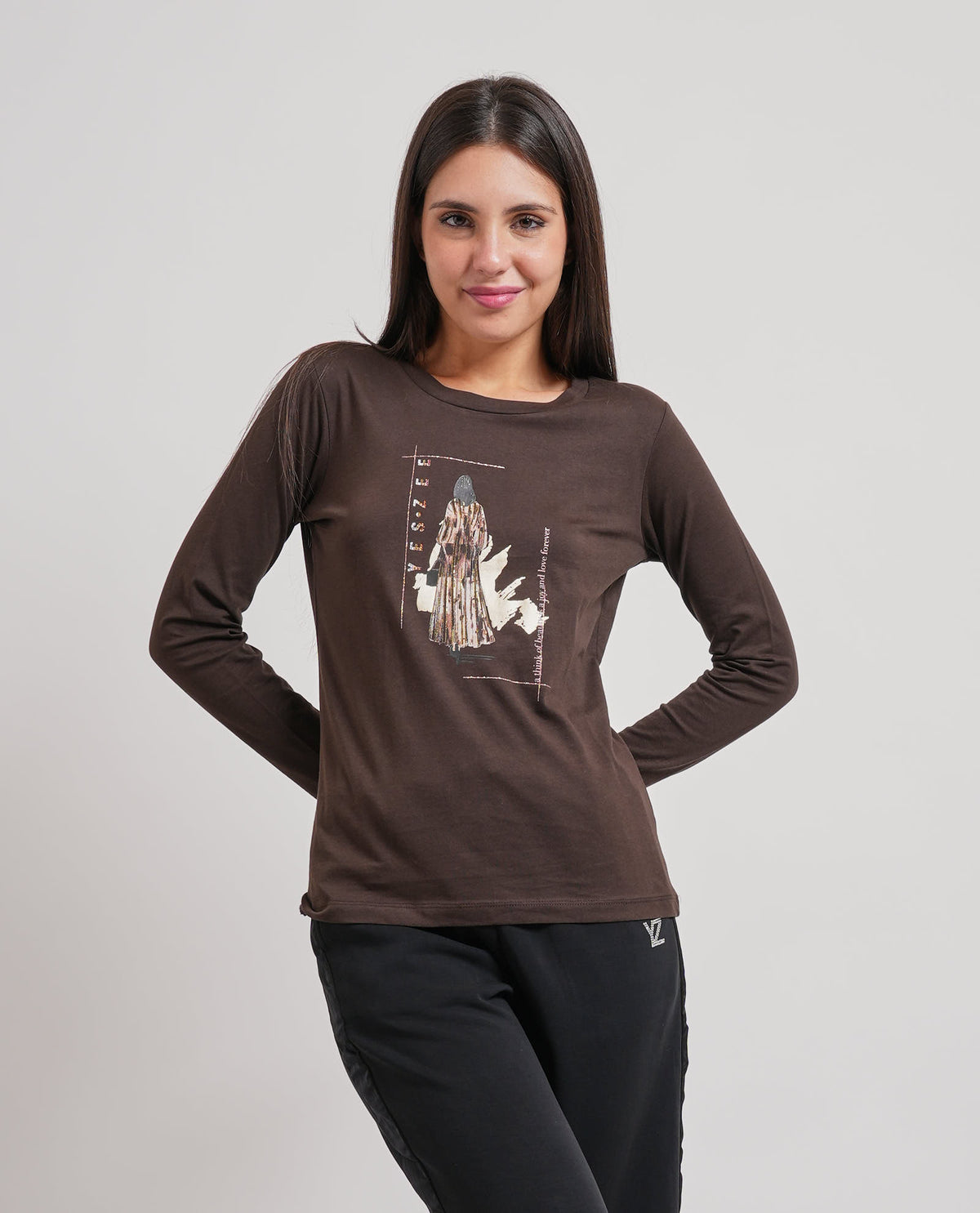 Maglietta donna Yes Zee a maniche lunghe 