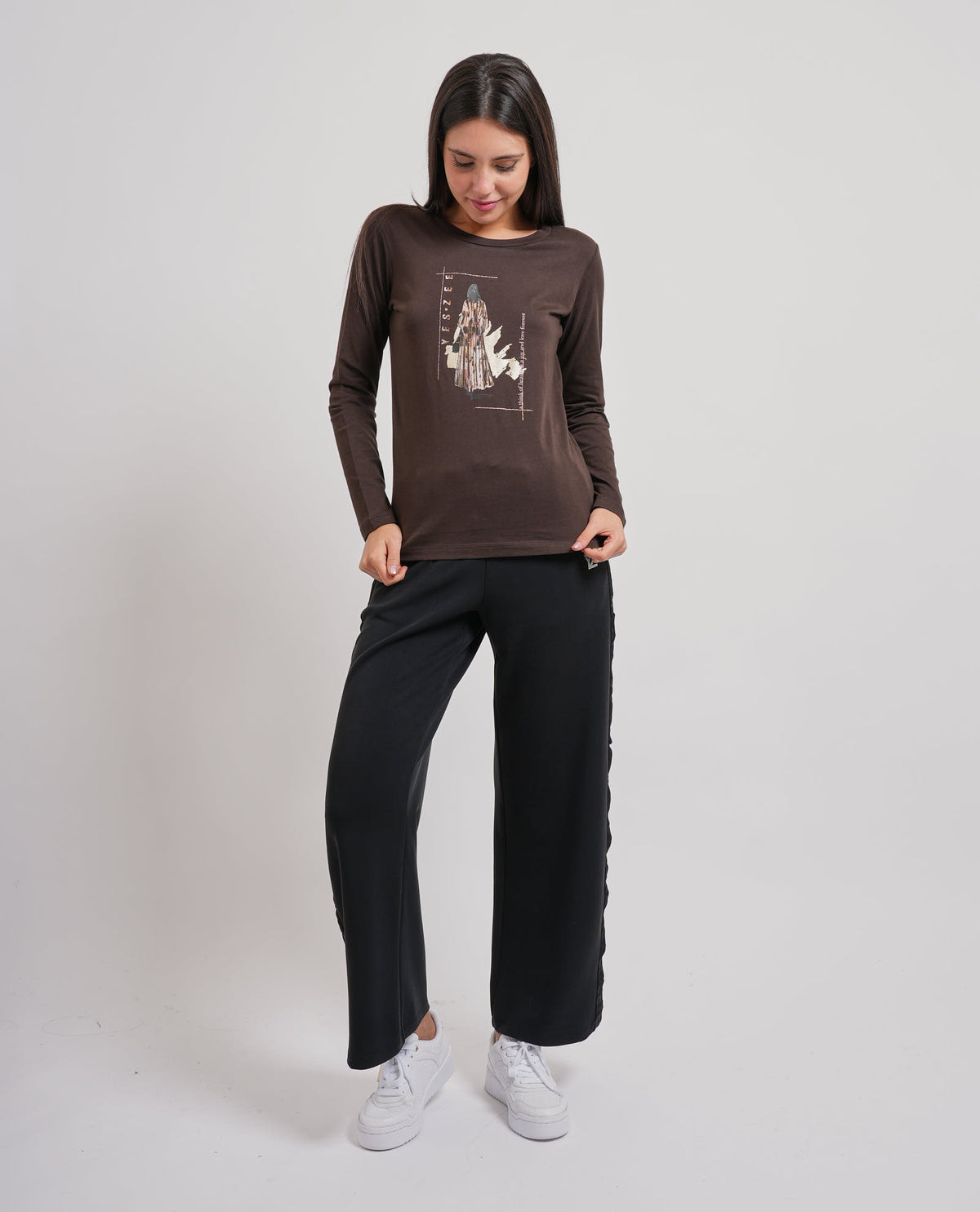 Maglietta donna Yes Zee a maniche lunghe 