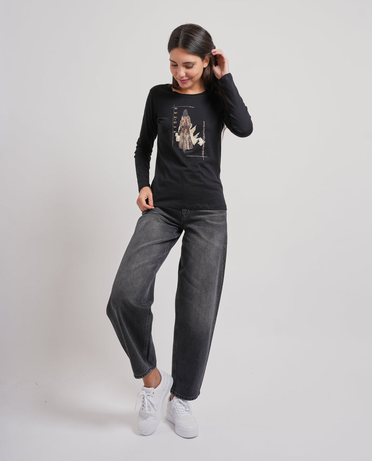 Maglietta donna Yes Zee a maniche lunghe 
