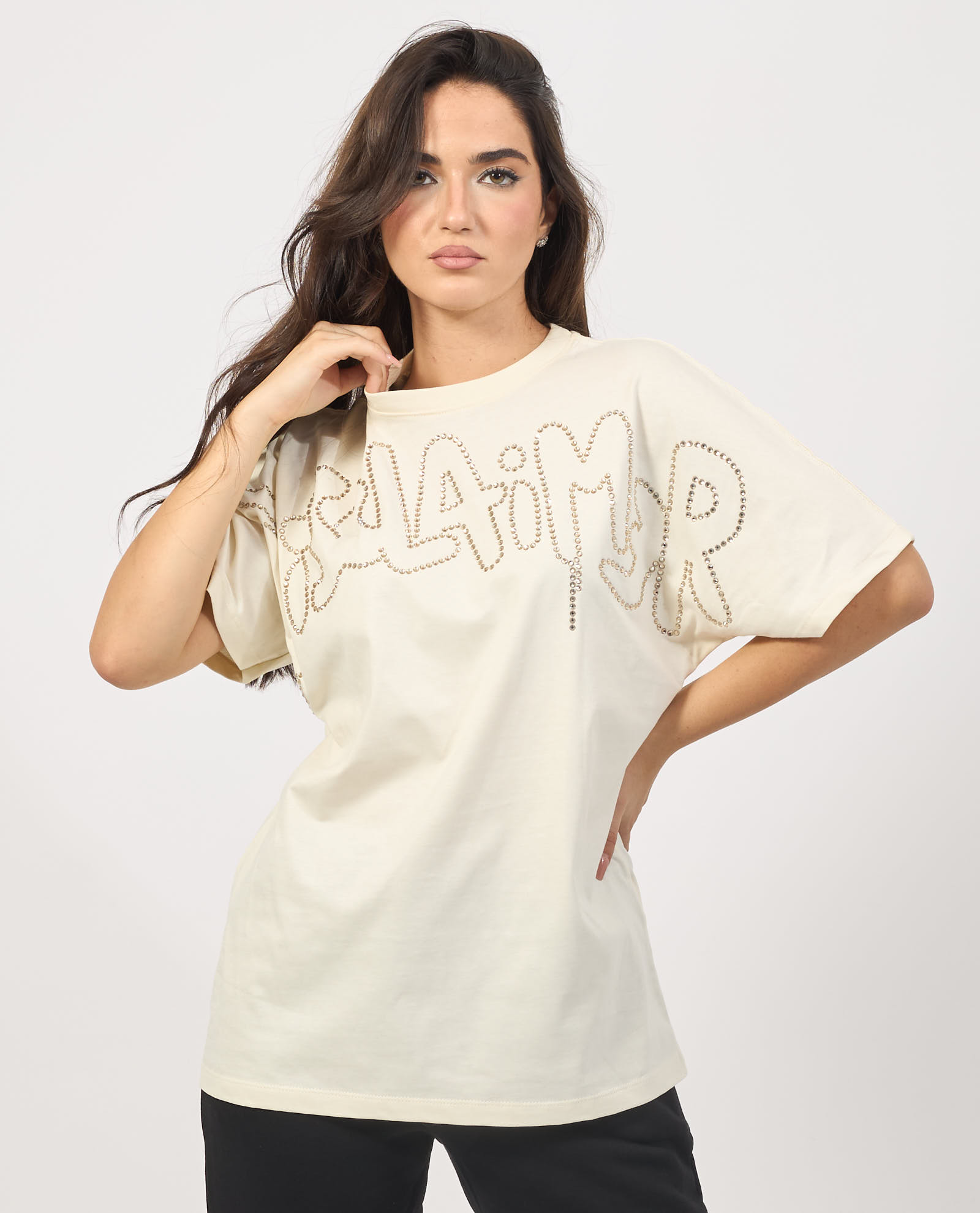T-shirt donna Disclaimer basic girocollo