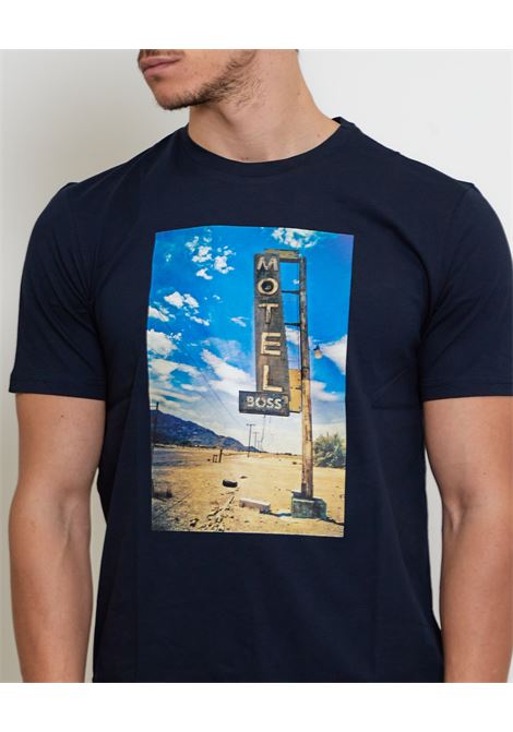 T-shirt regular fit con stampa BOSS | 50472655404