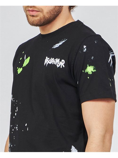 Crew-neck T-shirt with painted effect DISCLAIMER | DS53481NERO
