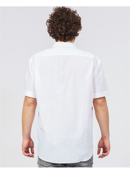 Shirt with lettering print DISCLAIMER | DS53517BIANCO