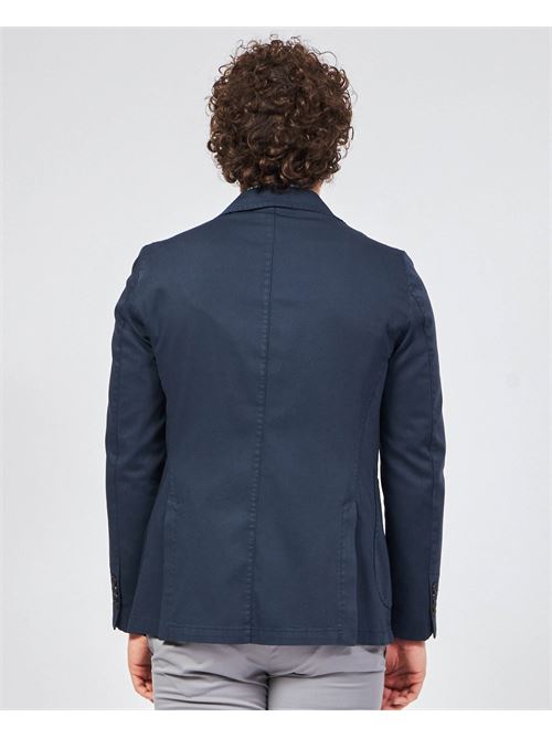 Jacket with peak lapels and cuts on the back SETTE/MEZZO | R7002-CAMOMILLABLU