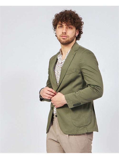 Jacket with peak lapels and cuts on the back SETTE/MEZZO | R7002-CAMOMILLAMILITARE