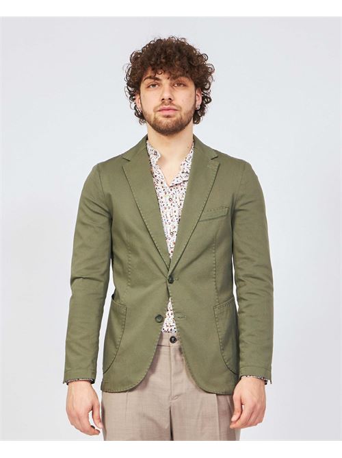 Jacket with peak lapels and cuts on the back SETTE/MEZZO | R7002-CAMOMILLAMILITARE